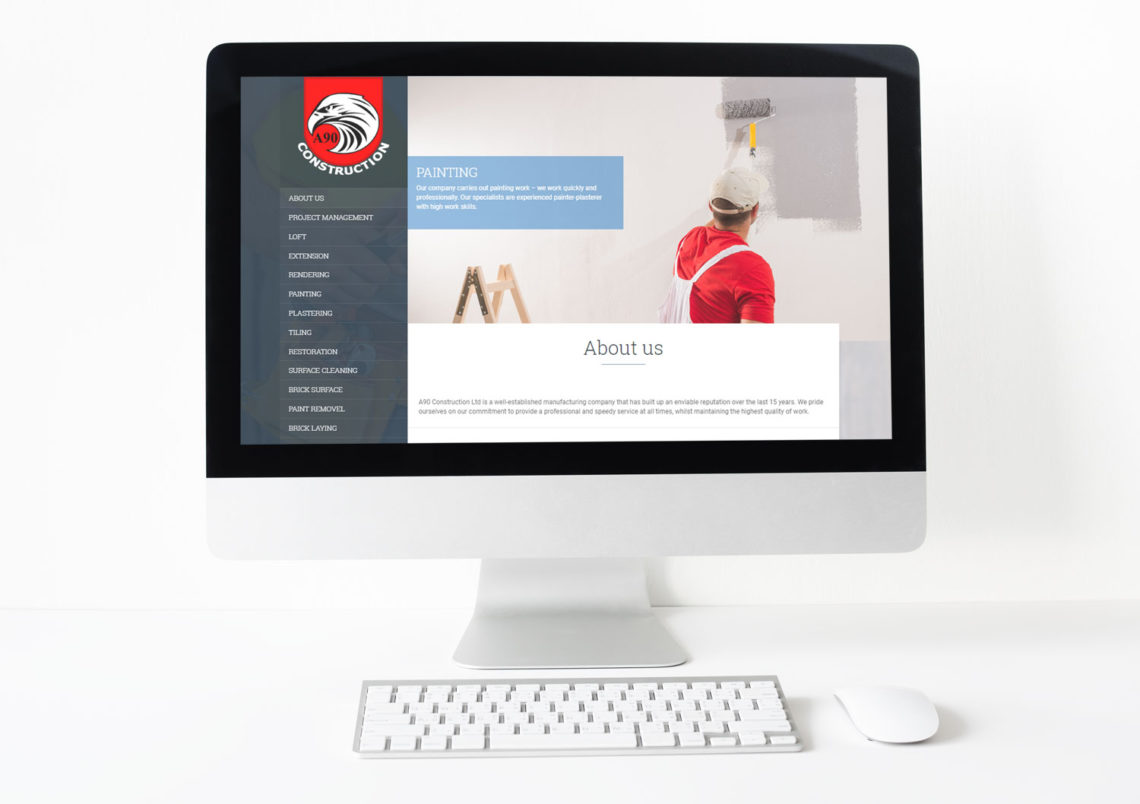 Создание сайта и дизайн логотипа для строительной компании в Лондоне